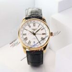 Swiss Replica Longines Master Collection 40 GMT White Face Yellow Gold Watch